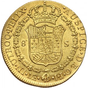 Peru, Charles IV, 8 Escudos 1795 LM IJ, Lima