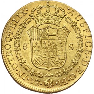 Peru, Karol IV, 8 escudos 1795 LM IJ, Lima
