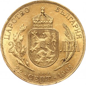 Bulgaria, Ferdinand I, 20 Leva 1912