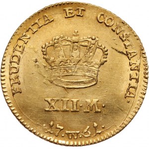 Denmark, Frederik V, 12 marks (Courant Ducat) 1761 W, Copenhagen