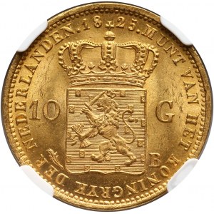 Niderlandy, Willem I, 10 guldenów 1825 B, Bruksela