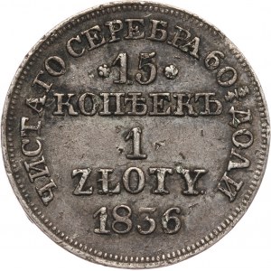 Zabór rosyjski, Mikołaj I, 15 kopiejek = 1 złoty 1836 MW, Warszawa