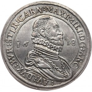 Austria, archduke Maximilian III, Taler 1618, Hall