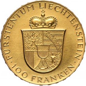 Liechtenstein, Franz Joseph II, 100 Francs 1952
