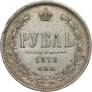 Russia, Alexander II, Rouble 1872 СПБ НI, St. Petersburg