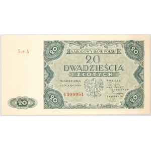 PRL, 20 złotych 15.07.1947, seria A