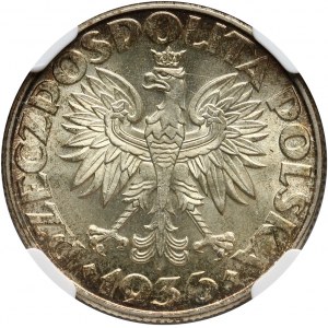 II RP, 2 złote 1936, Warszawa, żaglowiec