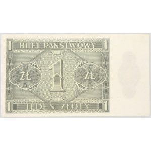 II RP, 1 złoty 1.10.1938, Bilet zdawkowy, seria IJ