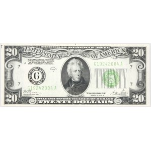 Stany Zjednoczone Ameryki, Federal Reserve Note - Chicago, 20 dolarów 1928 G