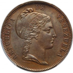 Venezuela, Centavo 1852 H, Heaton