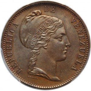 Wenezuela, centavo 1852 H, Heaton