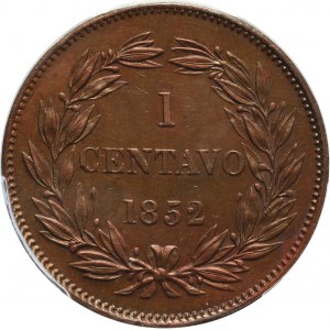 Wenezuela, centavo 1852 H, Heaton