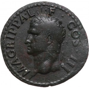 Roman Empire, Agrippa before 12 AD, posthumous issue by Caligula (37-41), As, Rome
