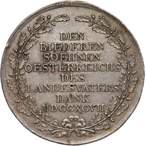 Austria, Franciszek II, medal w srebrze z 1797 roku