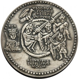 PRL, Seria królewska PTAiN, medal, Władysław II Wygnaniec, SREBRO