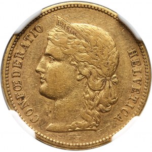 Switzerland, 20 Francs 1888 B, Bern