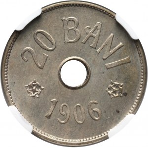 Rumunia, Karol I, 20 bani 1906