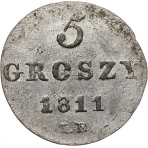 Księstwo Warszawskie, Fryderyk August I, 5 groszy 1811 IB, Warszawa