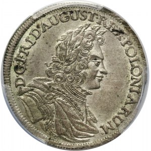 August II Mocny, 2/3 talara (gulden) 1698 ILH, Drezno