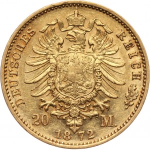 Germany, Mecklenburg-Schwerin, Friedrich Franz II, 20 Mark 1872 A, Berlin