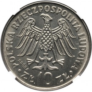 PRL, 10 złotych 1964, Kazimierz Wielki, PRÓBA, nikiel
