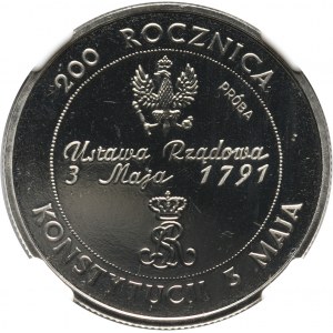 III RP, 10000 złotych 1991, 200-lecie Konstytucji 3 Maja, PRÓBA, nikiel