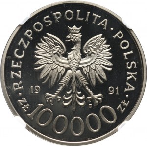 III RP, 100000 złotych 1991, Bitwa o Anglię, PRÓBA, nikiel