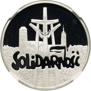 III RP, 100000 złotych 1990, Solidarność, PRÓBA, Typ D