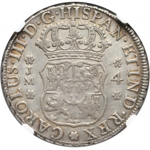 Peru, Charles III, 4 reales 1771 LM JM