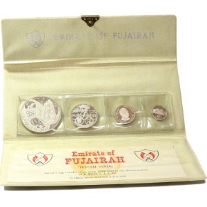 Fujairah, zestaw 4 srebrnych monet z 1969 roku