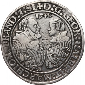 Niemcy, Brandenburgia-Frankonia, Jerzy i Albrecht, talar 1540, Schwabach