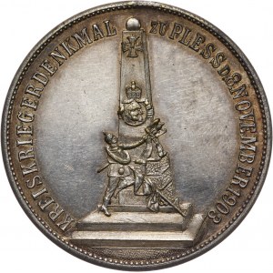 Niemcy, Prusy, Wilhelm II, srebrny medal z 1903 roku, Odsłonięcie pomnika w Pszczynie