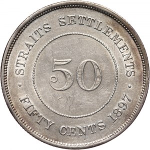 Straits Settlements, Victoria, 50 Cents 1897 H