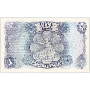 Wielka Brytania, Elżbieta II, 5 funtów (1963-71), Seria Z66 000006