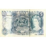 Great Britain, Elisabeth II, 5 Pounds (1963-71), serial number Z66 000006