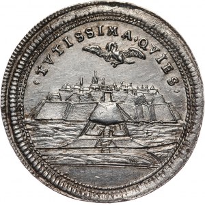 Hungary, Transylvania, Karl III, silver medal ND (1715), fortress Karlsburg