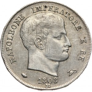 Włochy, Królestwo Napoleona I, 1 lira 1808 M, Mediolan