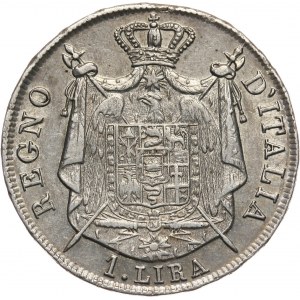 Italy, Kingdom of Napoleon I, 1 Lira 1808 M, Milan