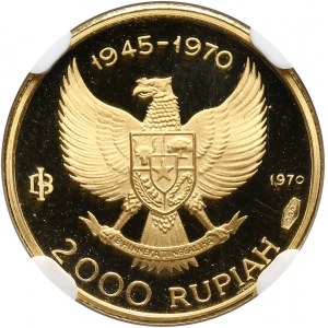 Indonesia, 2000 Rupiah 1970, Great bird of paradise