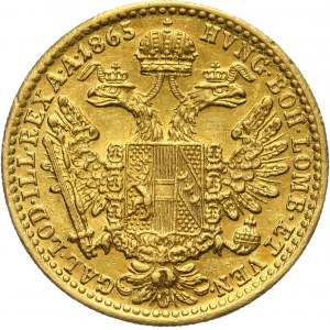 Austria, Franz Joseph I, Ducat 1865 E, Karlsburg