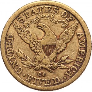 Stany Zjednoczone Ameryki, 5 dolarów 1882 CC, Carson City
