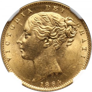 Great Britain, Victoria, Sovereign 1864, die number 50
