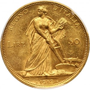 Włochy, Wiktor Emanuel III, 50 lirów 1912 R, Rzym