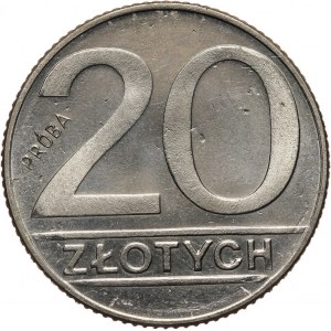PRL, 20 złotych 1989, PRÓBA, miedzionikiel