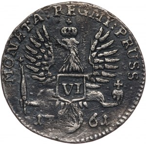 Rosja, Elżbieta I, szóstak 1761, Królewiec
