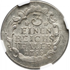 Germany, Brandenburg-Prussia, Friedrich II, 1/3 Taler 1758, Dresden