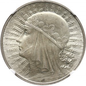 II RP, 10 złotych 1932, Warszawa, głowa kobiety