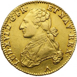 France, Louis XVI, Double Louis d'or 1777 W, Lille