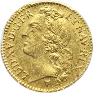 Francja, Ludwik XV, Louis d'or 1743 I, Limoges