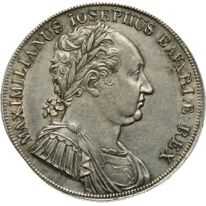 Niemcy, Bawaria, Maksymilian I Józef, talar 1818, Monachium, Konstytucja